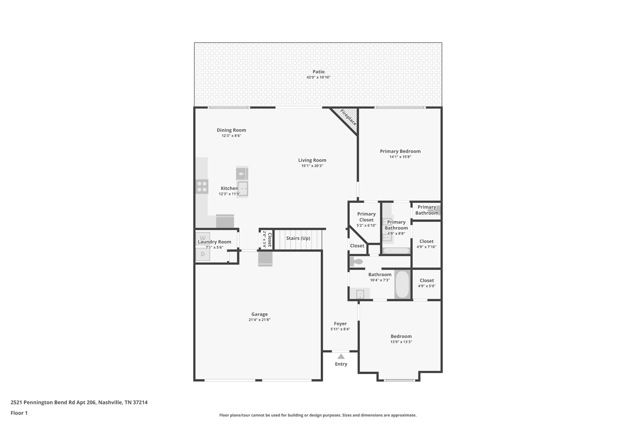 2521 Pennington Bend Road, Unit 206 Nashville, TN 37214 - Photo 33 of 34 a picture of a floor plan