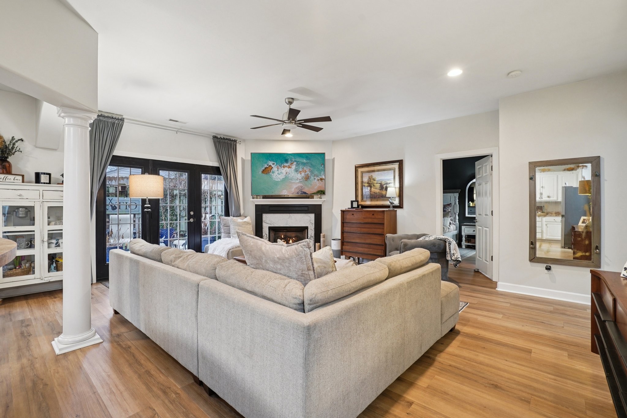 2521 Pennington Bend Road, Unit 206 Nashville, TN 37214 - Photo 4 of 34 a living room with furniture and a fireplace
