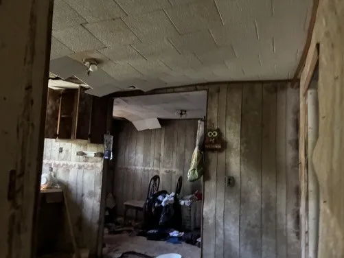 a view of balcony and wooden floor
