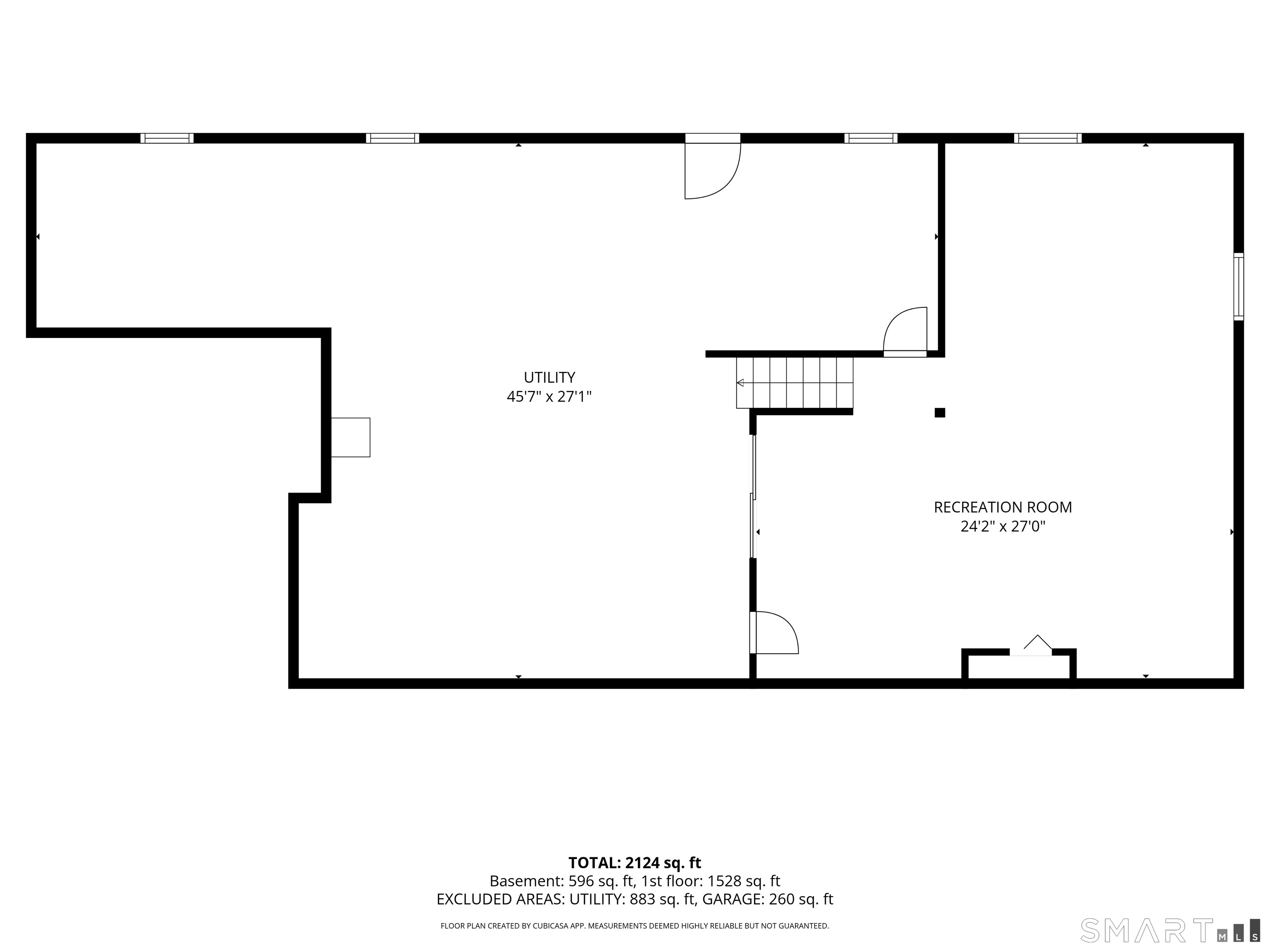 19 Sycamore Road Bloomfield, CT 06002 - Photo 38 of 38 Lower level floor plan with both finished and unfinished space