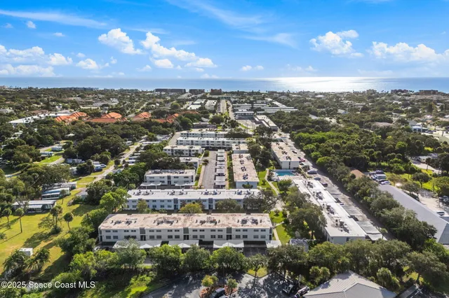 an aerial view of a city