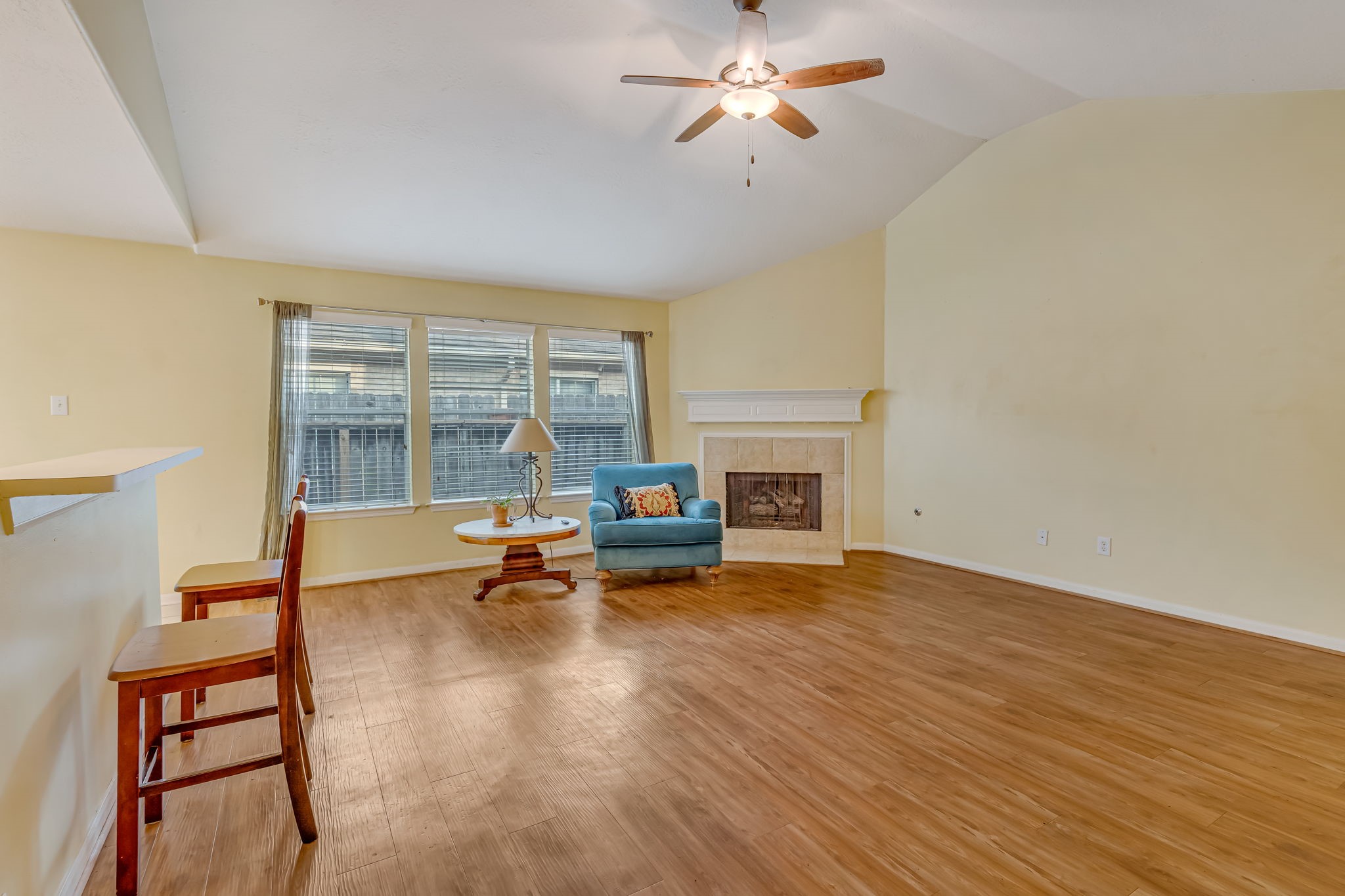 4614 Neches Trail Lane Spring, TX 77388 - Photo 7 of 29 a view of a livingroom with furniture and a fireplace