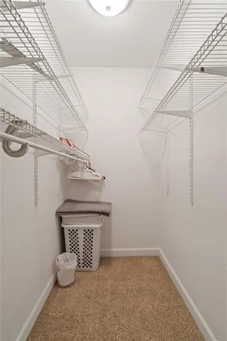 a view of a room with rack on the wall