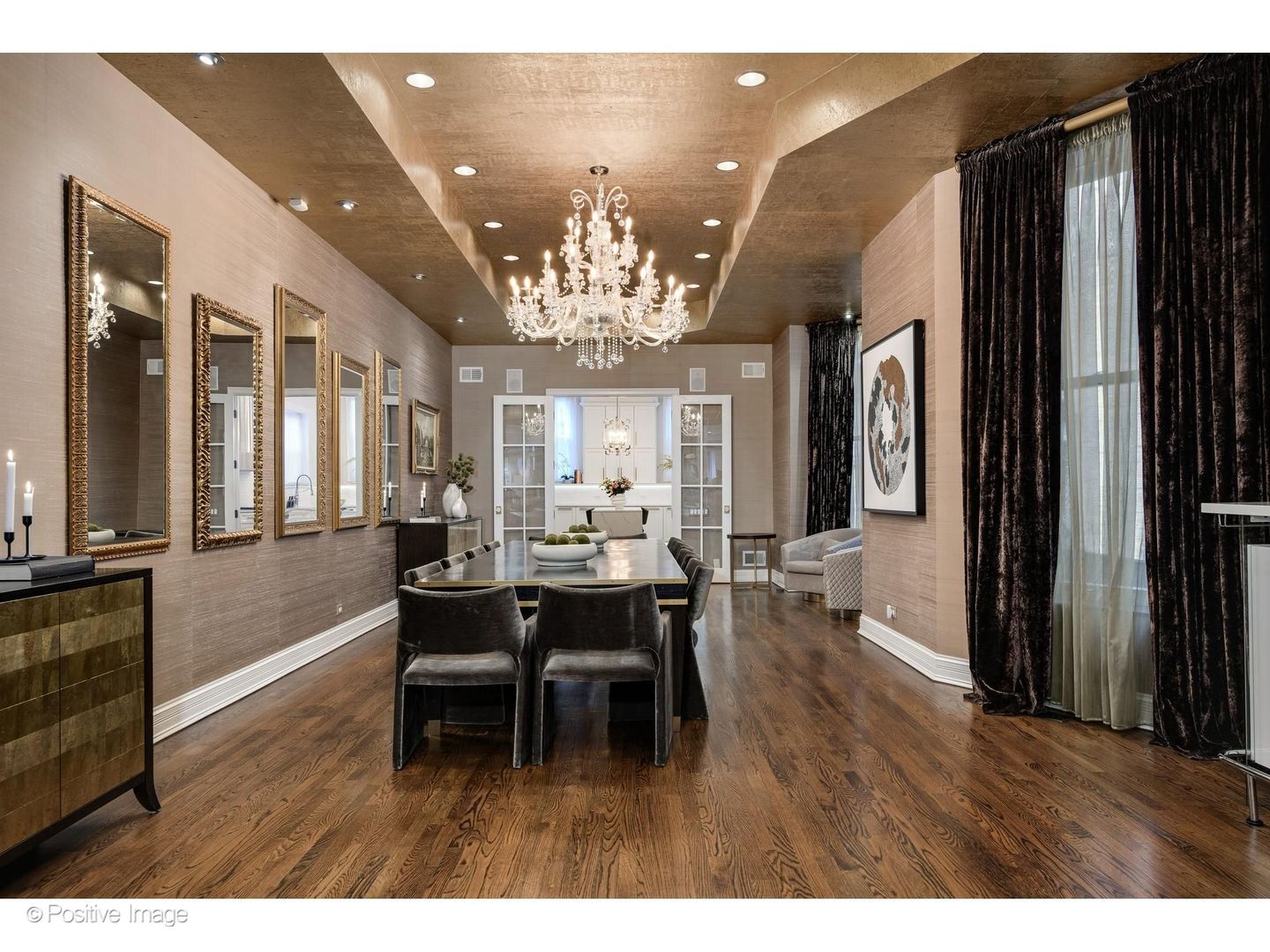 32 East Bellevue Place Chicago, IL 60611 - Photo 15 of 52 a dining room with furniture a chandelier and wooden floor