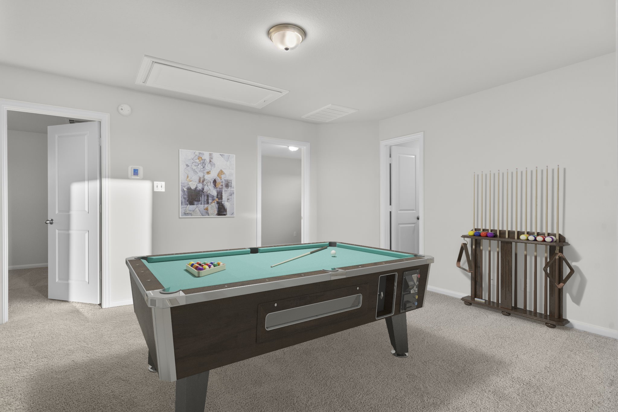 22223 Rome Breeze Drive Hockley, TX 77447 - Photo 21 of 46 This virtually staged game room offers a spacious and flexible upstairs retreat perfect for entertaining or relaxing. With plenty of room for a pool table, media setup, or play area, it’s an ideal gathering spot for family and friends.