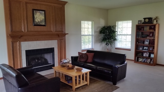 26020 Mary Road Garden Prairie, IL 61038 - Photo 8 of 25 a living room with furniture and a fireplace