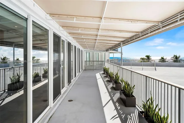 a view of a balcony