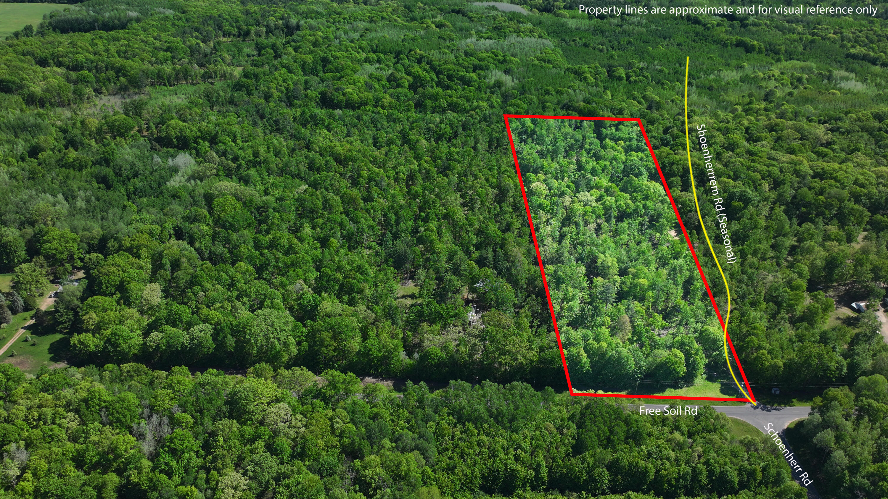 Parcel 'a' East Free Soil Road Free Soil, MI 49411 - Photo 1 of 2 approximate property lines