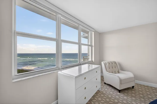 a view of ocean from a balcony