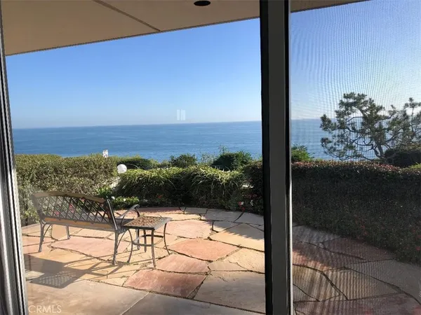 a view of balcony with mountain view