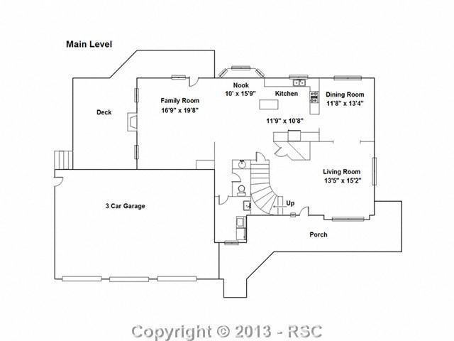 960 Bend In The Trail Road Monument, CO 80132 - Photo 23 of 25 Main level floor plan