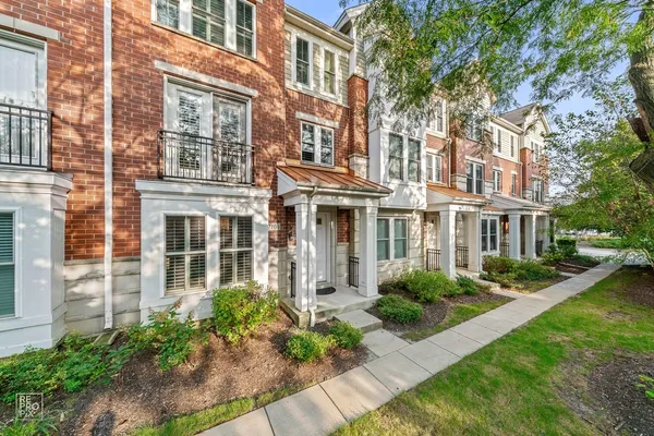 front view of a brick building