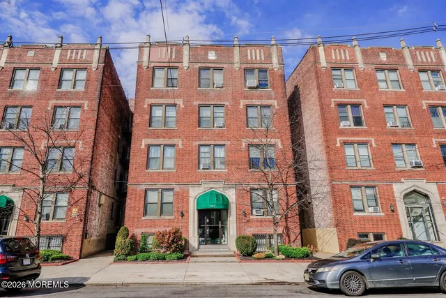 a front view of a building