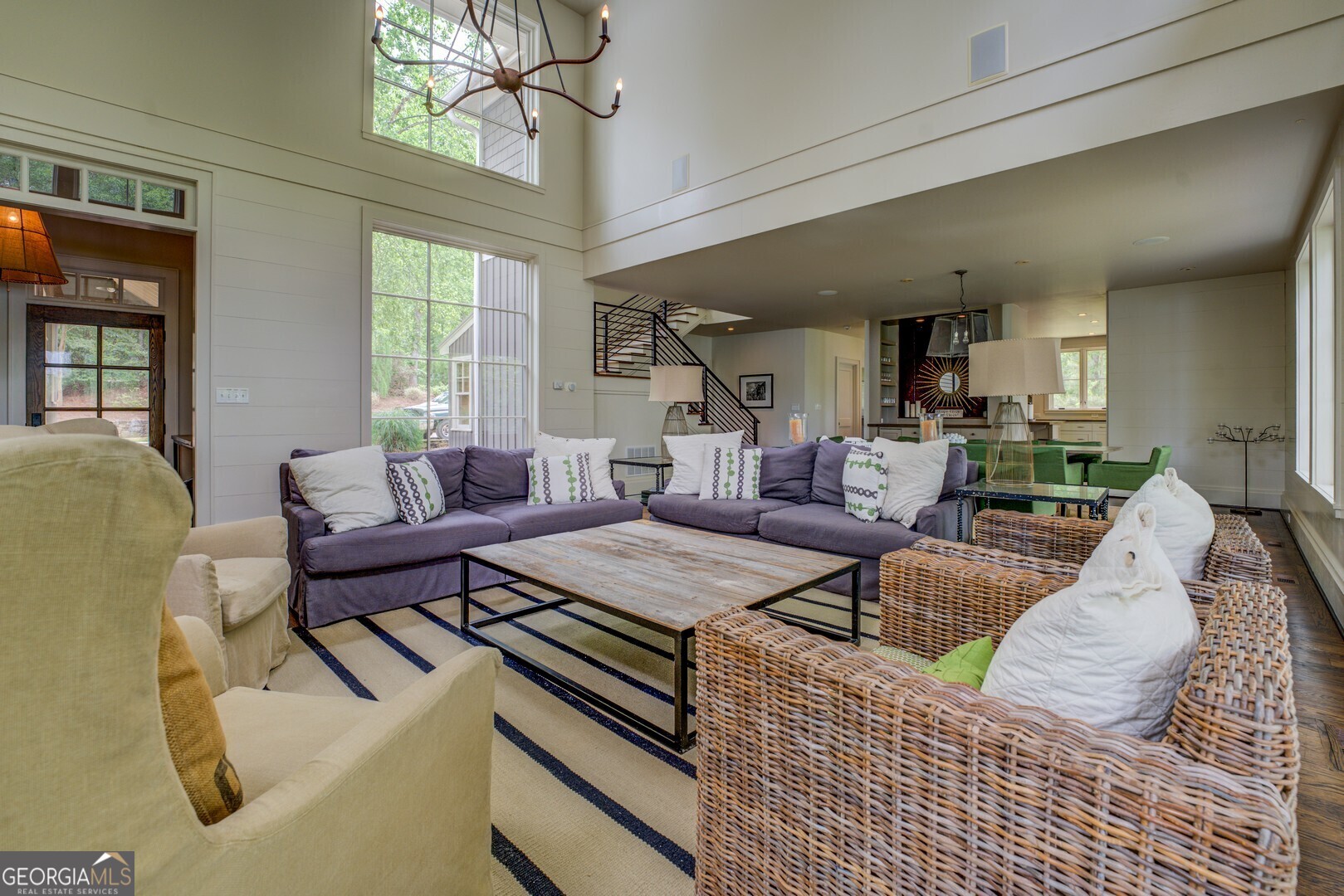172 Tater Hill Road Jackson, GA 30233 - Photo 21 of 84 a living room with furniture and a chandelier