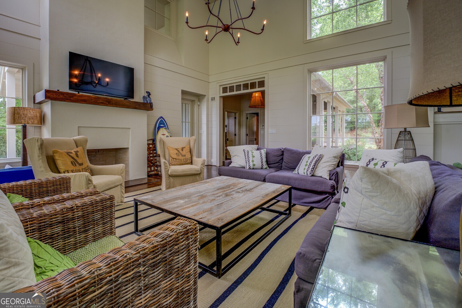 172 Tater Hill Road Jackson, GA 30233 - Photo 22 of 84 a living room with furniture and a fireplace