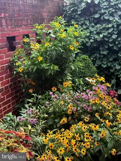 a bedroom with a bed lamps and couches