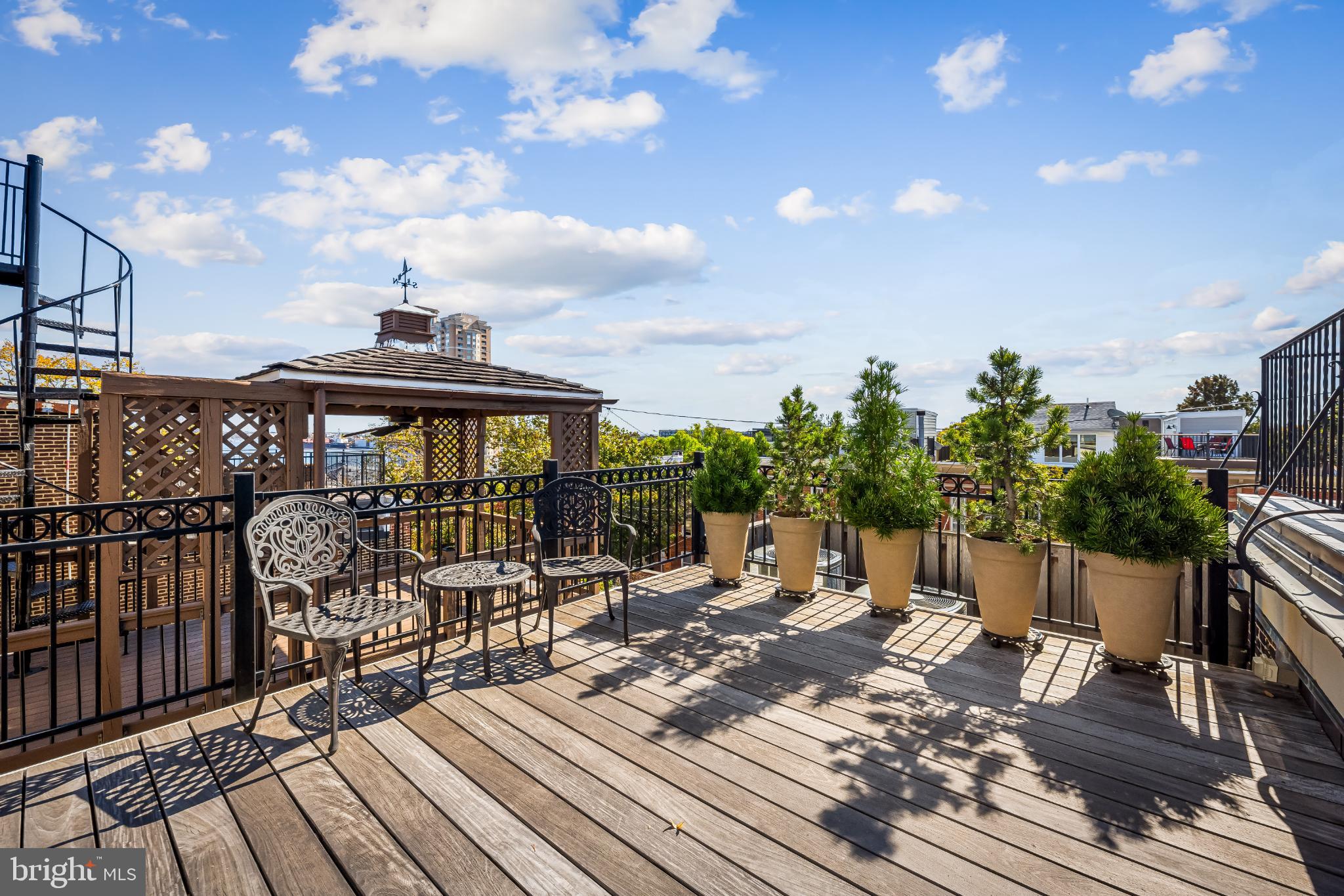 407 Warren Avenue Baltimore, MD 21230 - Photo 62 of 85 Two-tiered terrace/roof deck with ipe decking