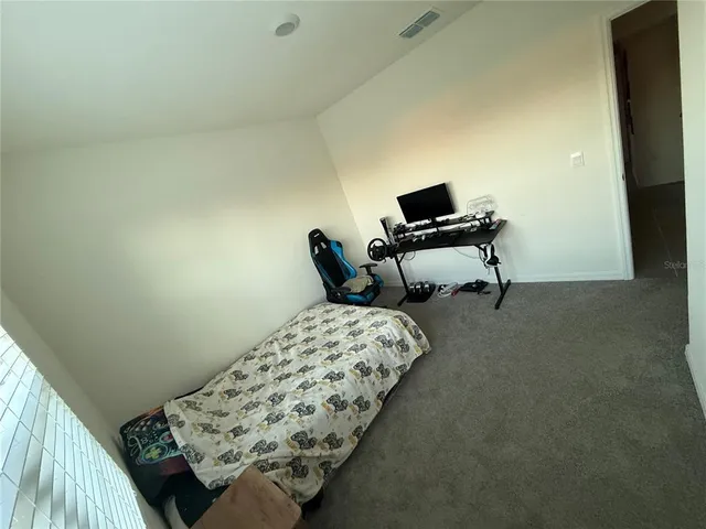 an aerial view of a ceiling fan