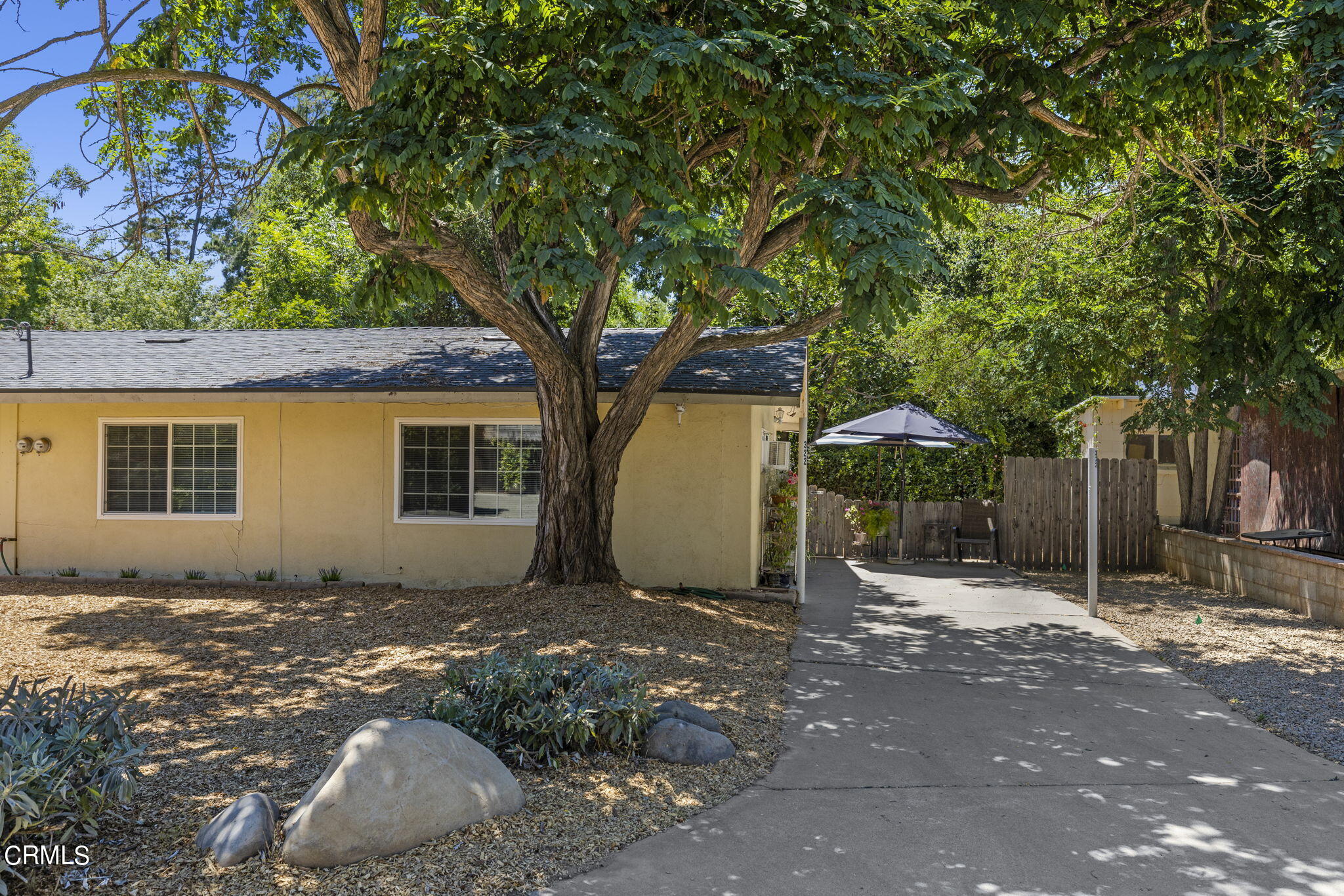 320 Cruzero Street Ojai, CA 93023 - Photo 33 of 48 a view of a house with a tree and yard