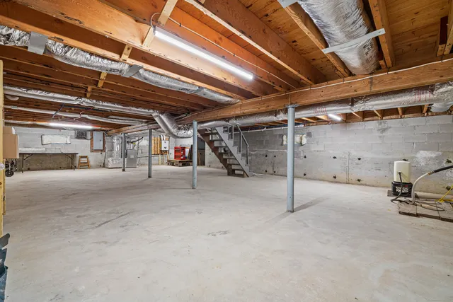 a view of a chair and table in the balcony