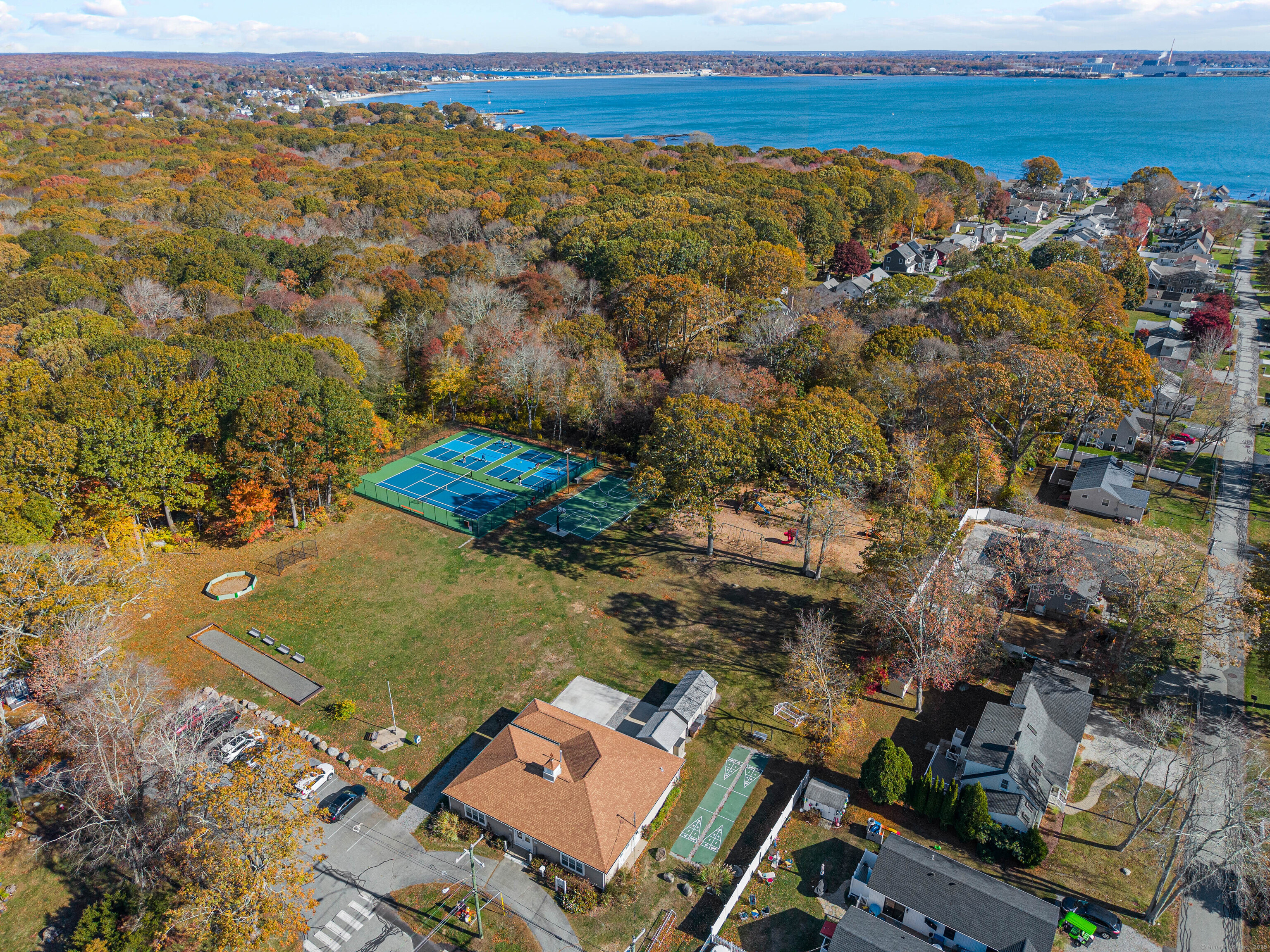 48 Billow Road East Lyme, CT 06357 - Photo 38 of 40 an aerial view of residential houses with outdoor space