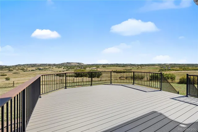 a view of terrace with city view