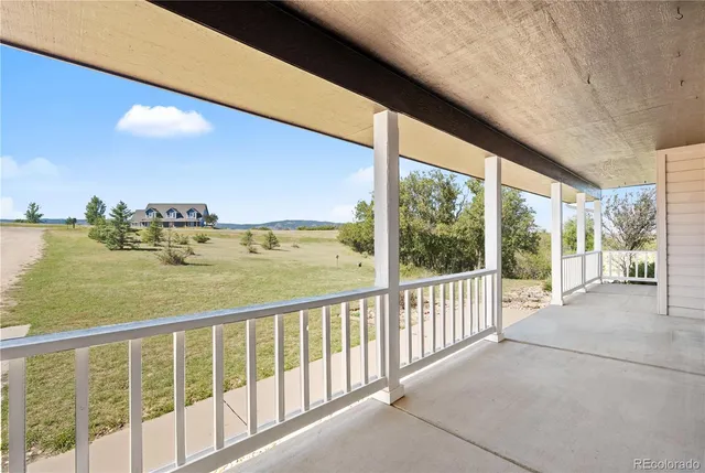 a view of balcony with ocean view