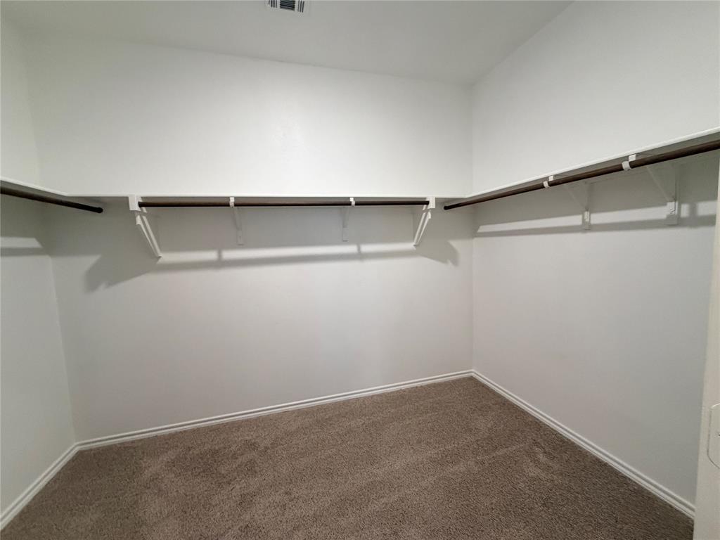 816 Country Road Royse City, TX 75189 - Photo 8 of 24 Walk-in closet with carpet flooring, white walls, and built-in shelving with hanging rods