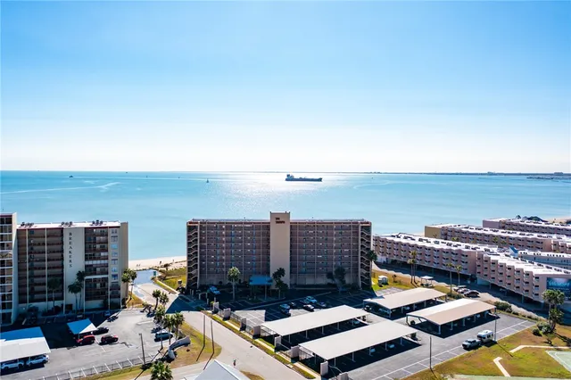 a view of a city with ocean
