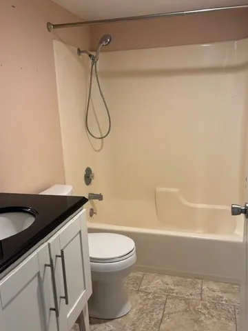 a view of a wooden closet