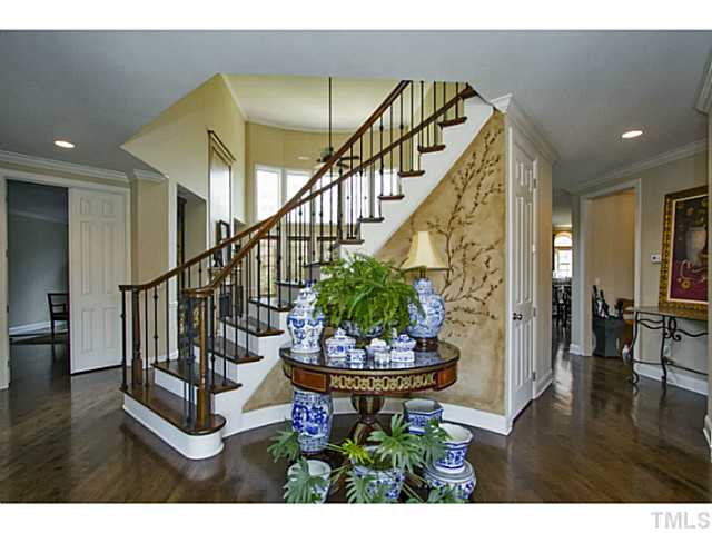 10001 Hidden Vale Drive Raleigh, NC 27614 - Photo 6 of 24 a view of entryway and hall with wooden floor