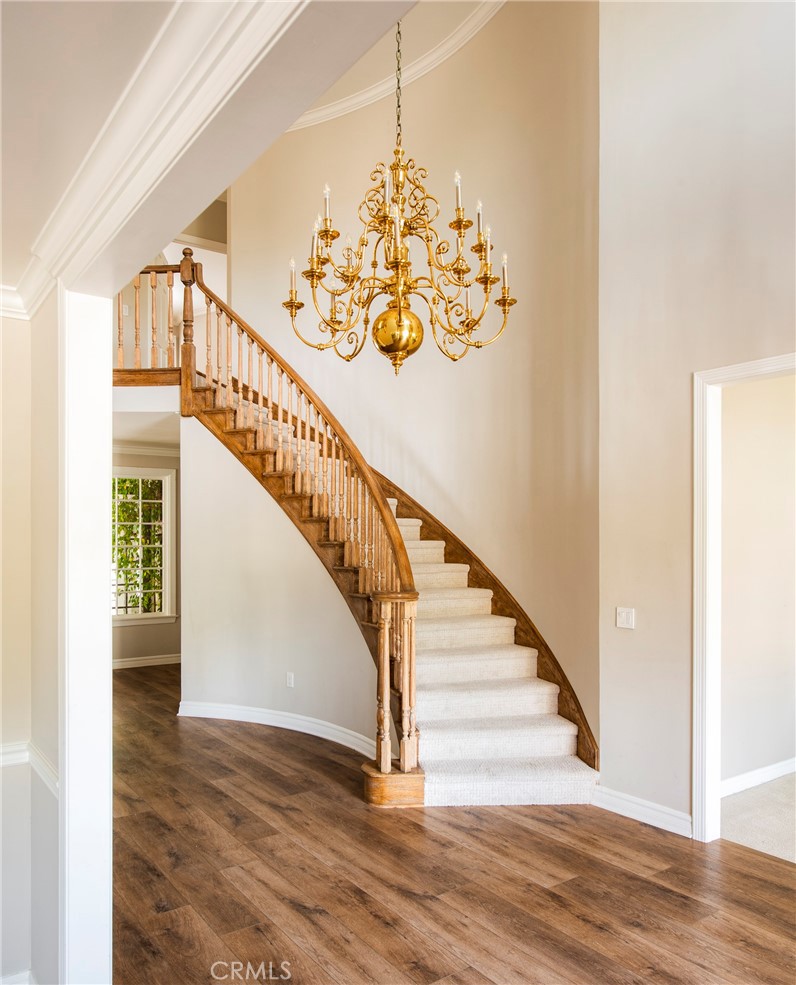 29528 Ridgeway Drive Agoura Hills, CA 91301 - Photo 17 of 41 a view of entryway and hall with wooden floor