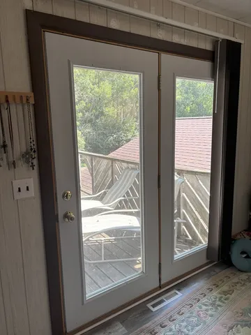 a view of front door