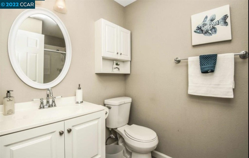 7650 Canyon Meadows Circle Pleasanton, CA 94588 - Photo 21 of 24 a bathroom with a sink mirror and toilet