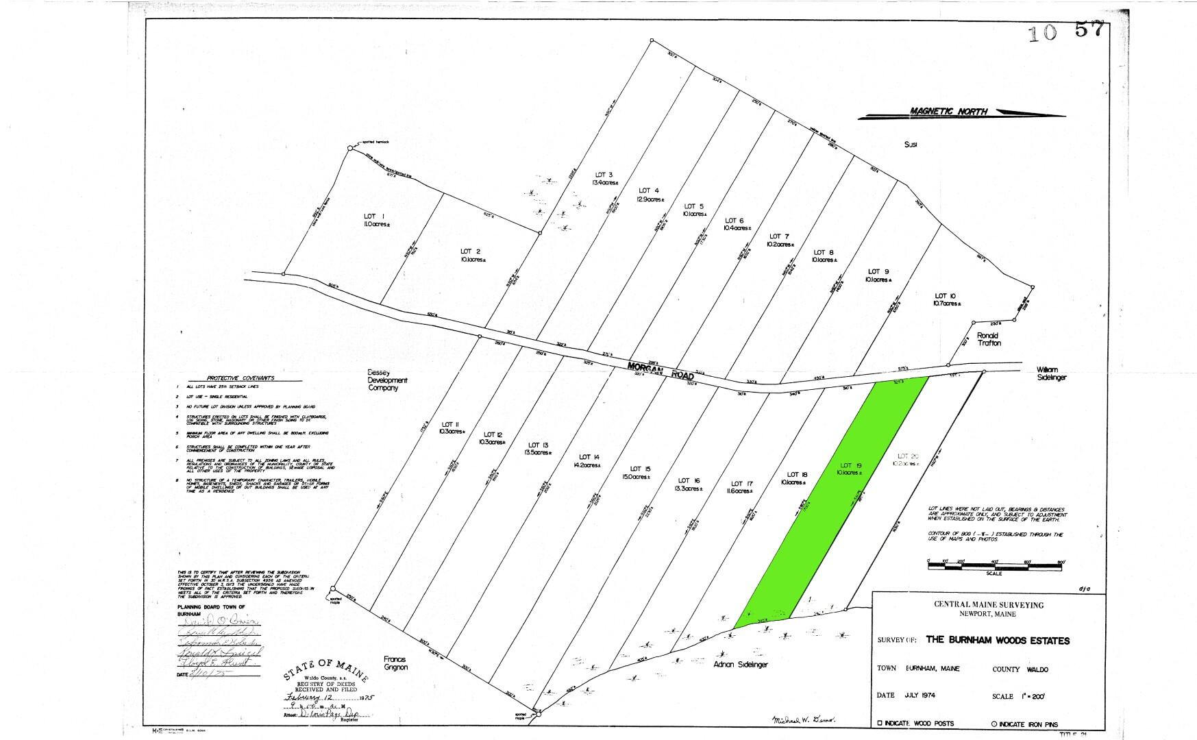 41 Morgan Road Burnham, ME 04922 - Photo 5 of 6 Survey - Lot 19 (Large)
