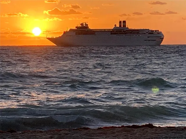 a view of city and ocean view