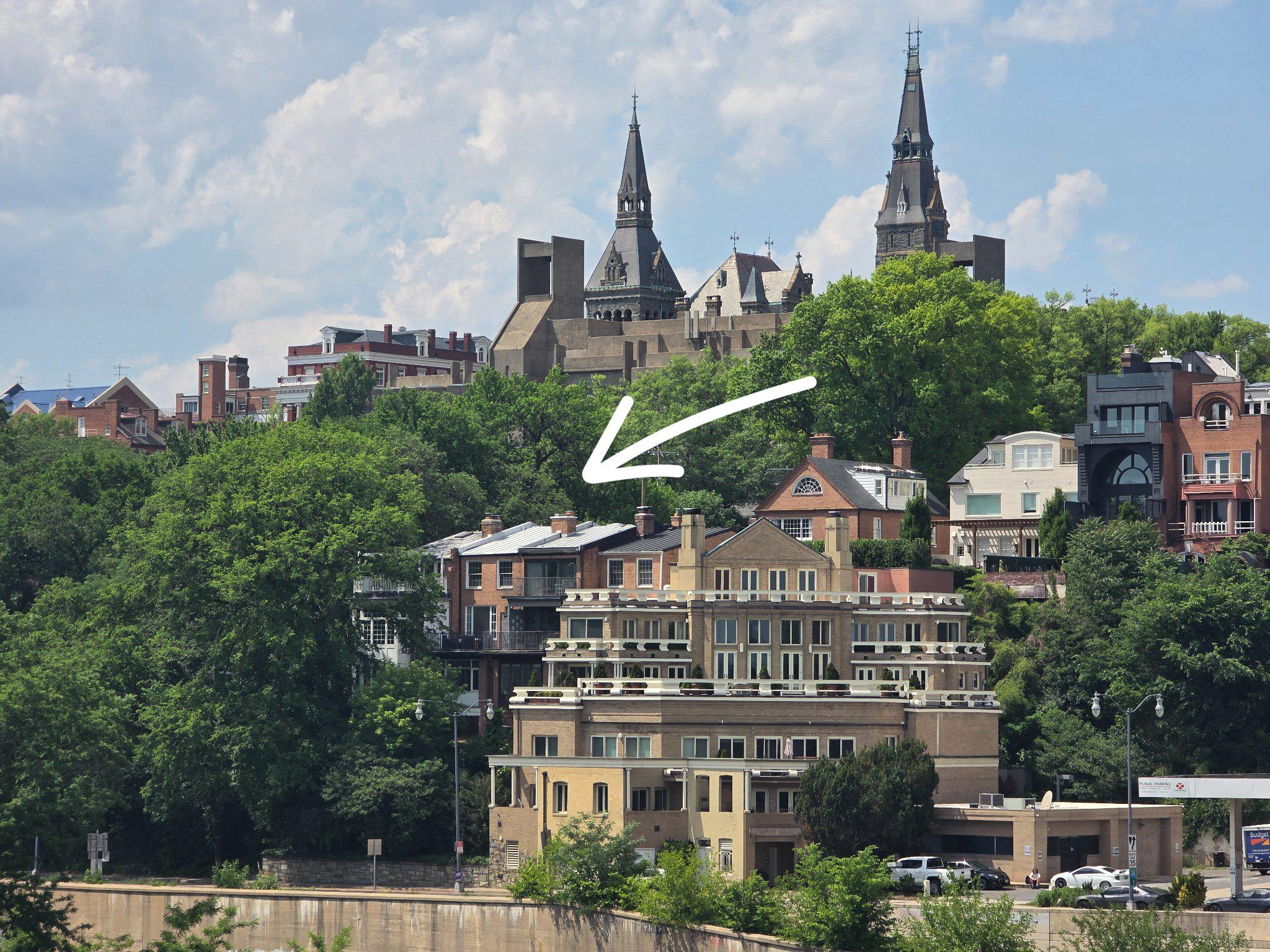 3643 St Mary's Place Northwest Washington, DC 20007 - Photo 41 of 49 Back of the house & Georgetown University behind