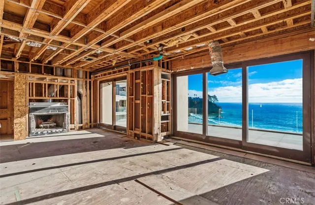 a front view of a building with a porch