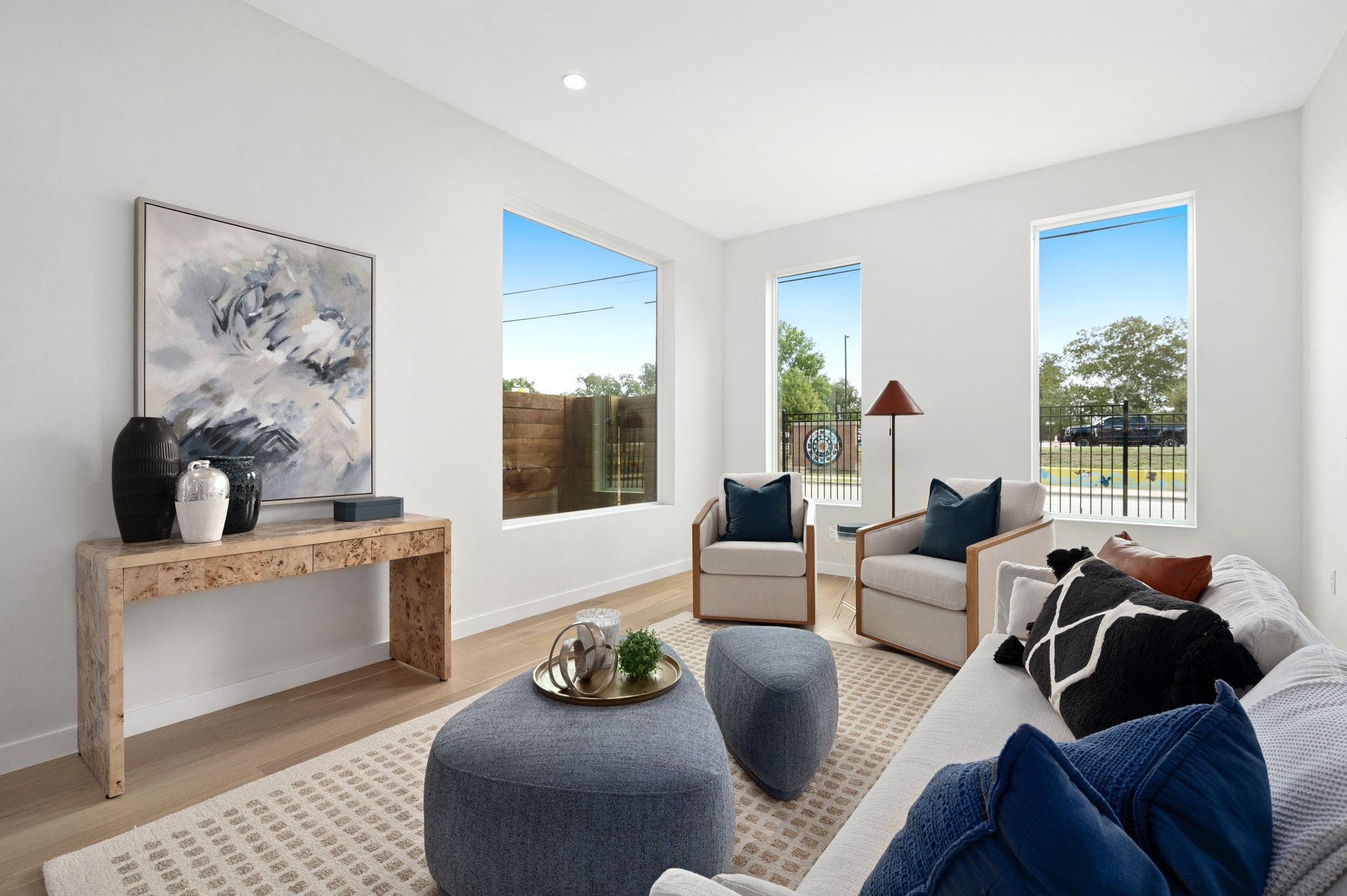 1104 1/2 Gunter Street Austin, TX 78702 - Photo 13 of 40 a living room with furniture and a large window