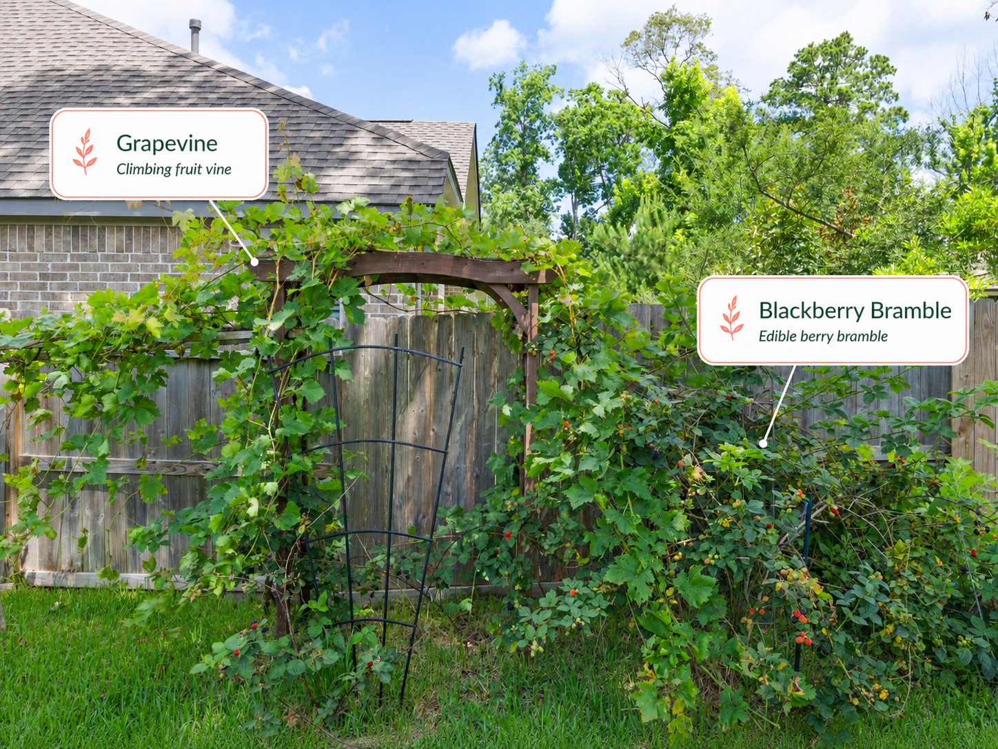 252 Scarlet Maple Way Conroe, TX 77318 - Photo 24 of 37 Grapevine & Blackberry bramble