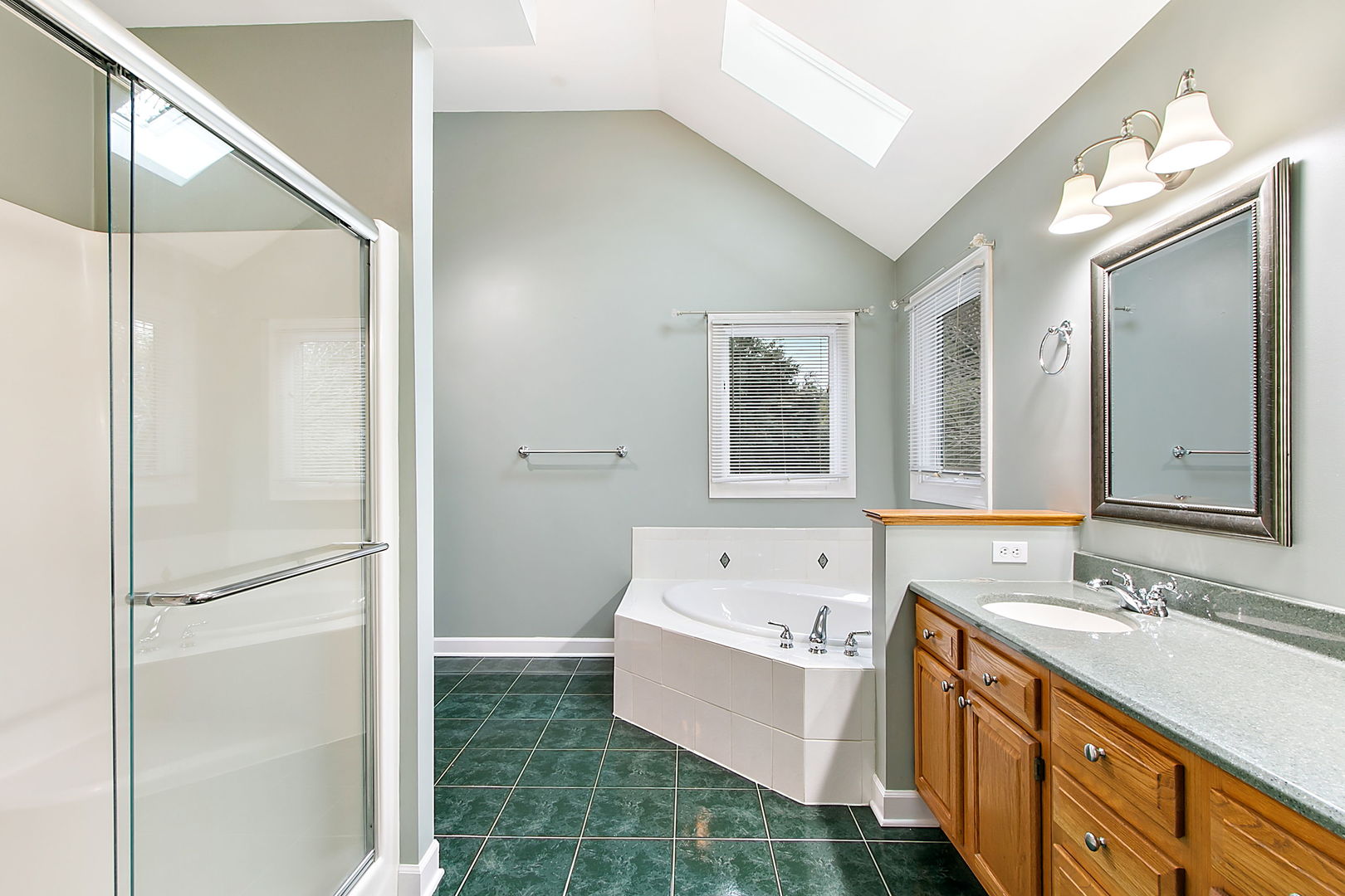 920 Merrill New Road Sugar Grove, IL 60554 - Photo 10 of 18 a bathroom with a tub sink shower and mirror