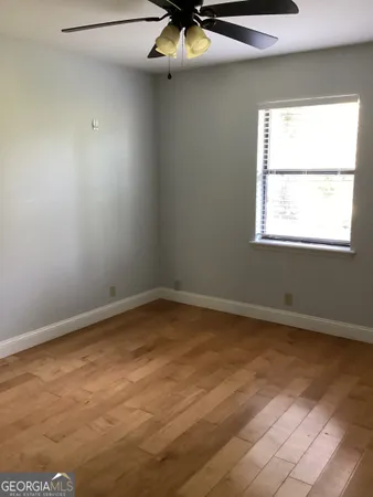 an empty room with a window