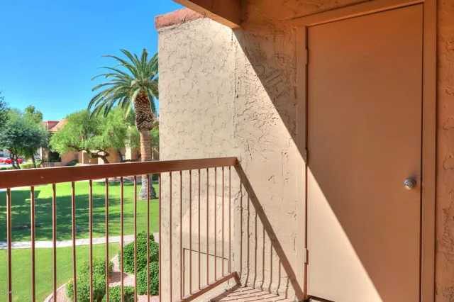 a view of balcony with staircase