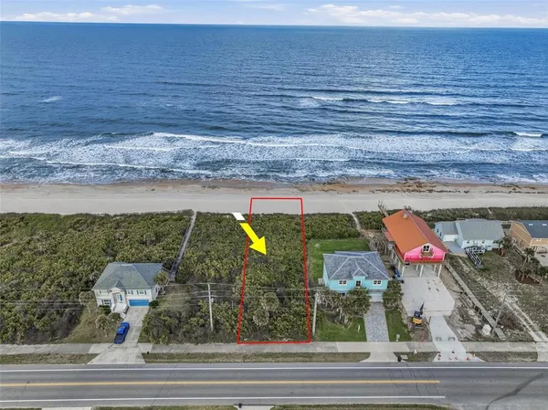 a aerial view of a house with a garden