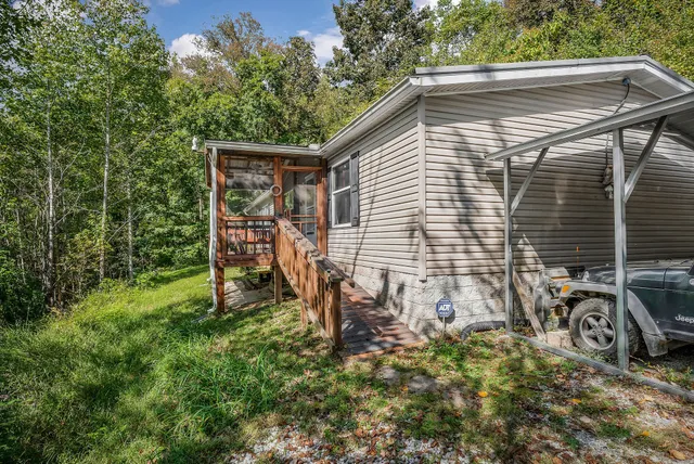a backyard of a house