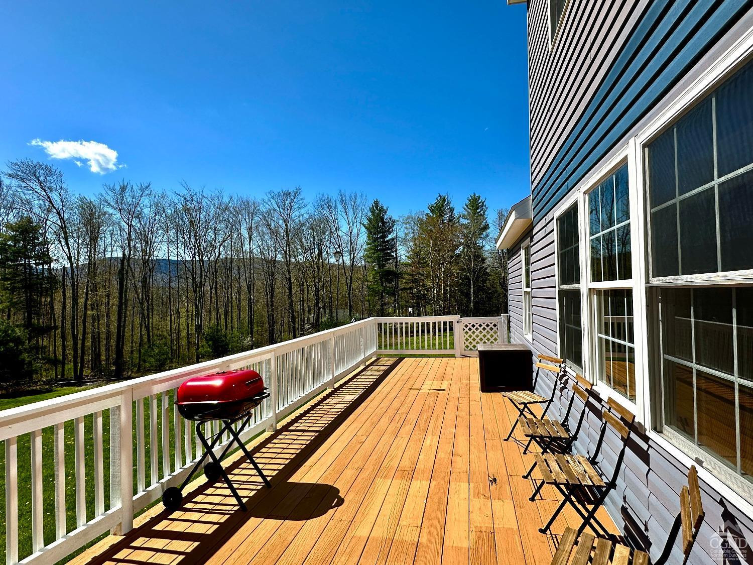 90 Cramer Road Jewett, NY 12444 - Photo 46 of 50 a view of balcony with wooden floor and outdoor seating
