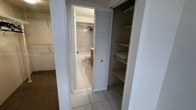 a view of closet area