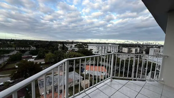 a view of city from balcony