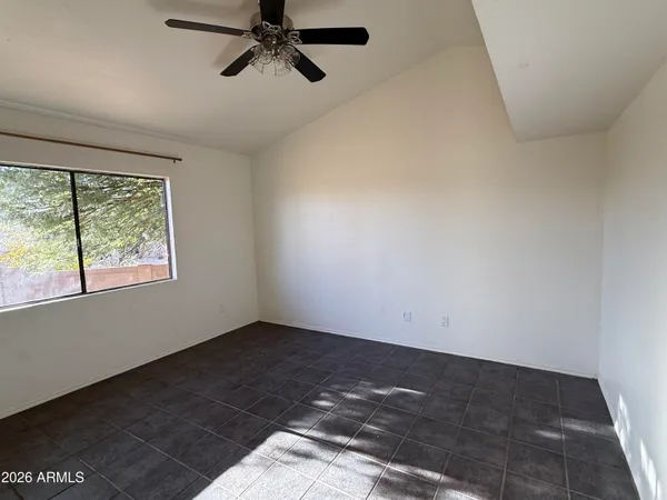 an empty room with a window