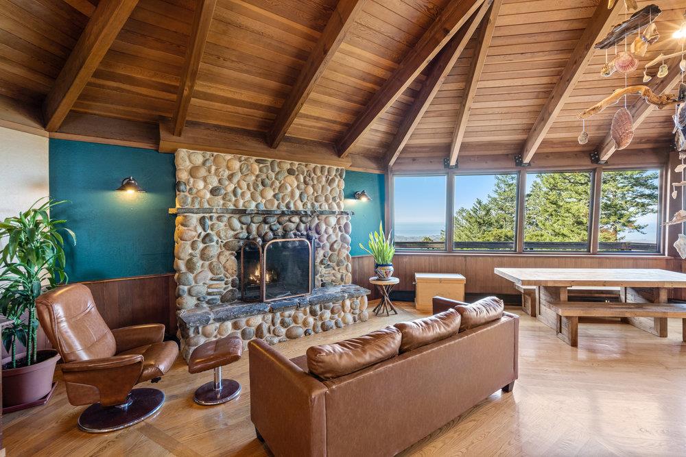 200 South Ranch Road Pescadero, CA 94060 - Photo 11 of 72 a outdoor living space with furniture and a fireplace